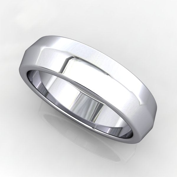 Comfort Fit Knife Edge Wedding Band 5mm