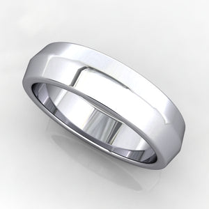 Comfort Fit Knife Edge Wedding Band 5mm