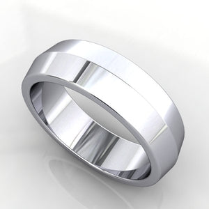 Comfort Fit Knife Edge Wedding Band 6mm