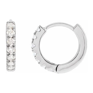 lab-grown diamond hoop earrings with 10 mm side