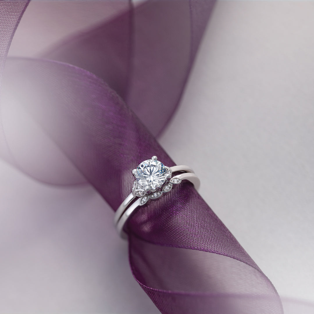 Lily Accented Solitaire Engagement Ring (setting only)