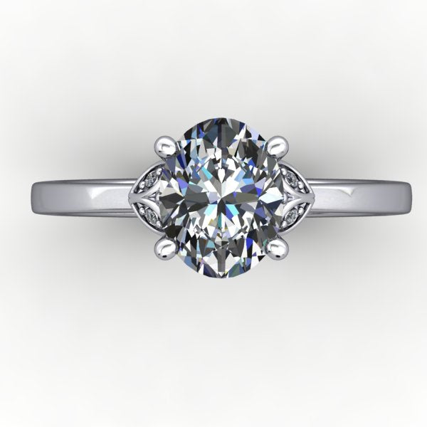 Lily Accented Solitaire Engagement Ring (setting only)
