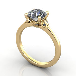 Lily Accented Solitaire Engagement Ring (setting only)