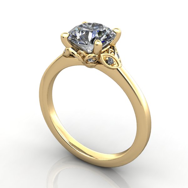 Mens Yellow Gold Diamond Engagement Ring (3/4 ctw) | Hyperion