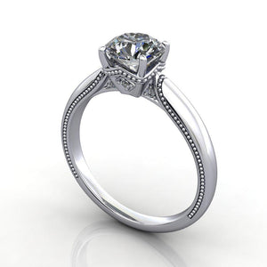 vintage inspired milgrain diamond ring soha diamond co.