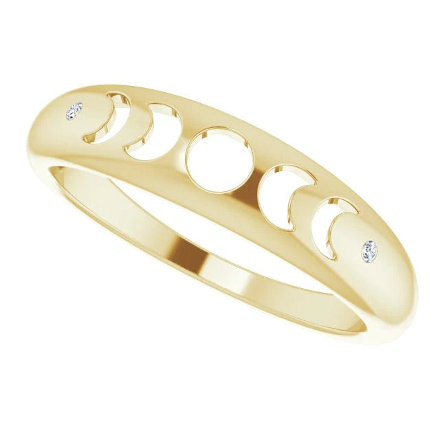 moon phase ring from celestial jewelry collection