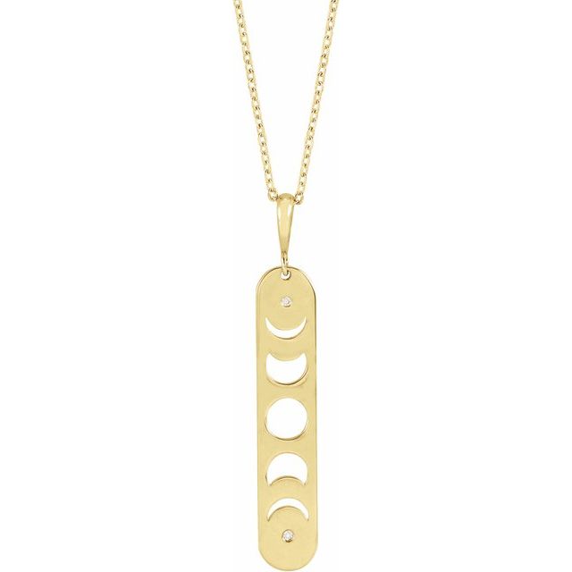 Moon phase bar necklace store