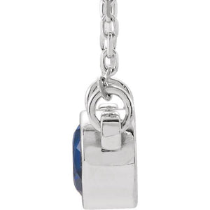 Necklace - Bezel-Set Gemstone 16" Necklace