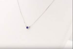 Necklace - Bezel-Set Gemstone 16" Necklace