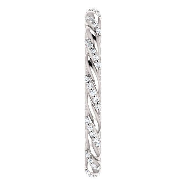 Pavé Diamond Twisted Eternity Band (1/8 CTW)