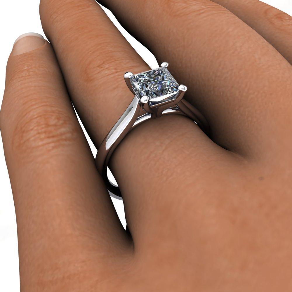 0.30 Ct Radiant Aurora Solitaire Diamond Engagement Ring