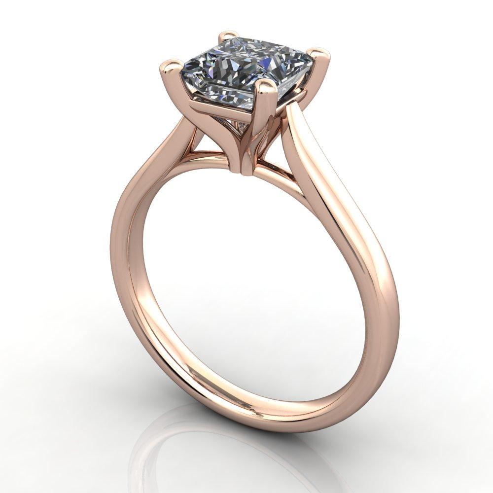 Square cut rose gold engagement rings online
