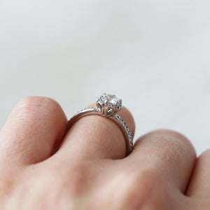 vintage and floral inspired halo engagement ring soha diamond co. 