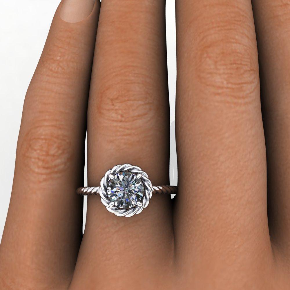 Rope engagement ring setting sales