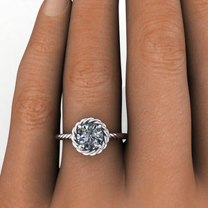 Tori Twisted Halo Engagement Ring (setting only)