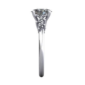 Nola Accented Scattered Solitaire Engagement Ring (setting only)