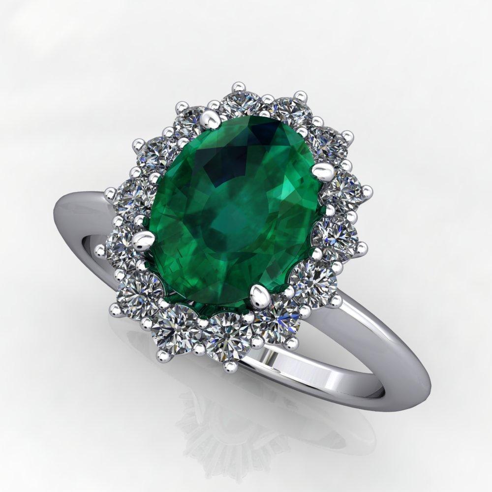 snowflake inspired lab grown oval gemstone halo promise ring