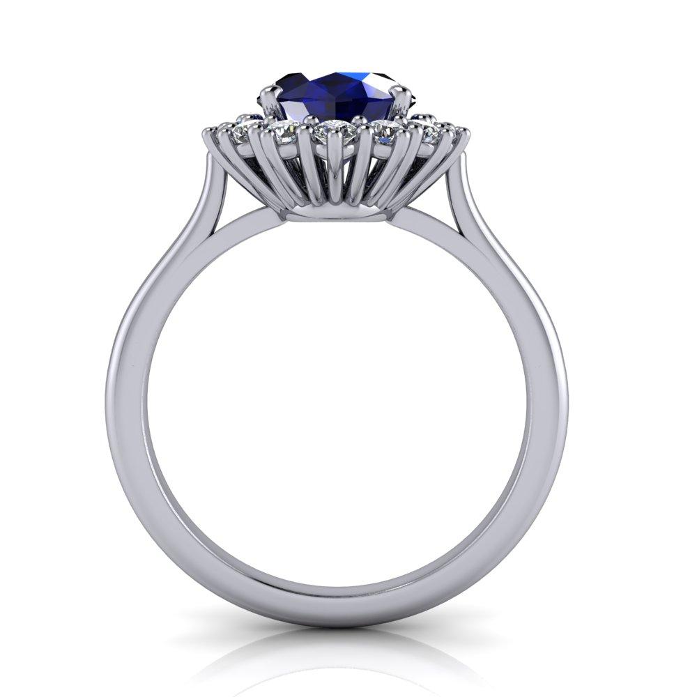 Snowflake Halo Gemstone Ring
