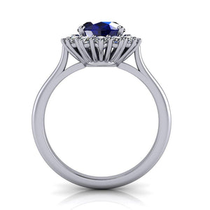 Snowflake Halo Gemstone Ring