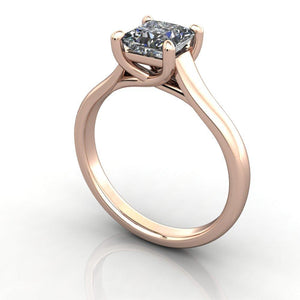cathedral plain solitaire rose gold