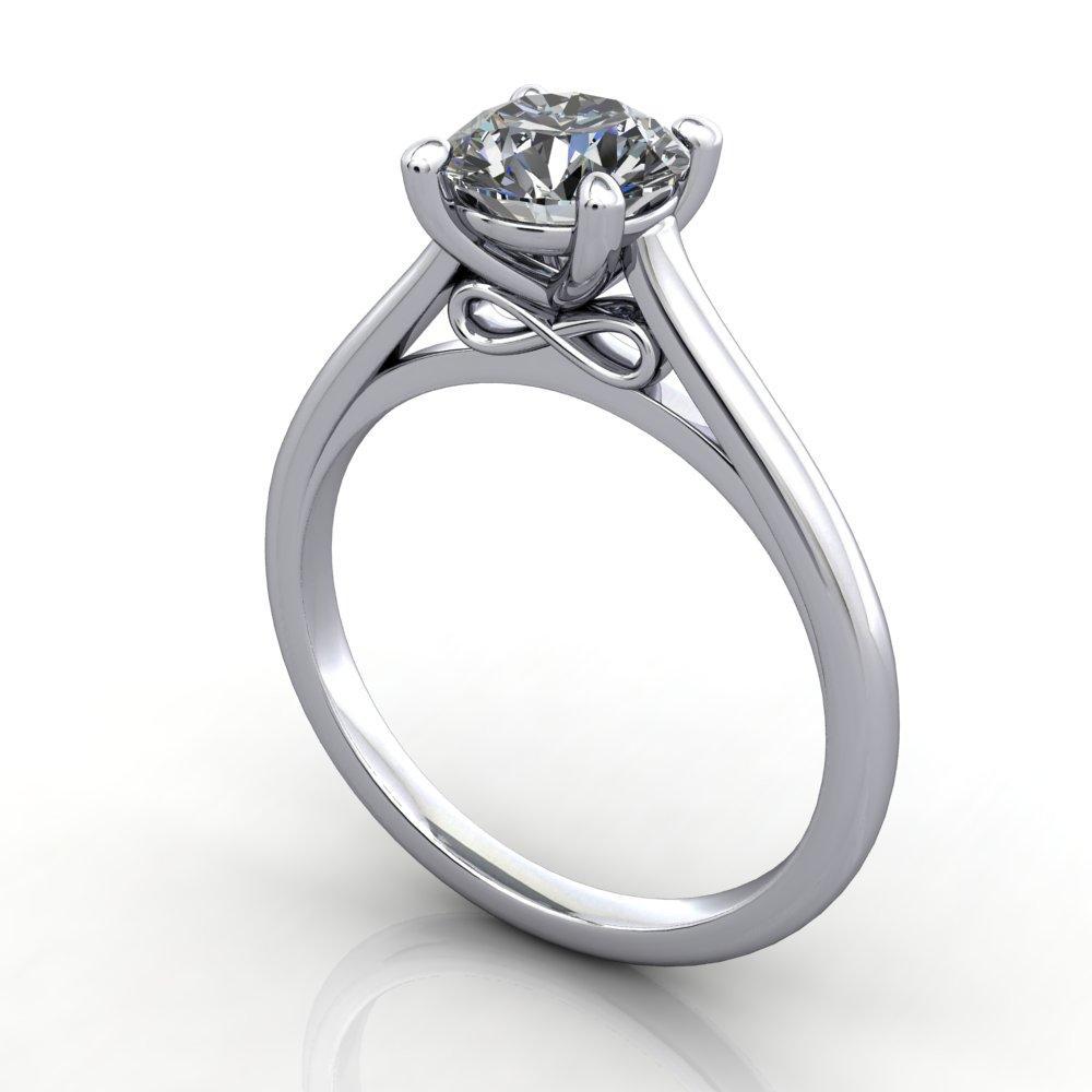Infinity symbol top diamond ring