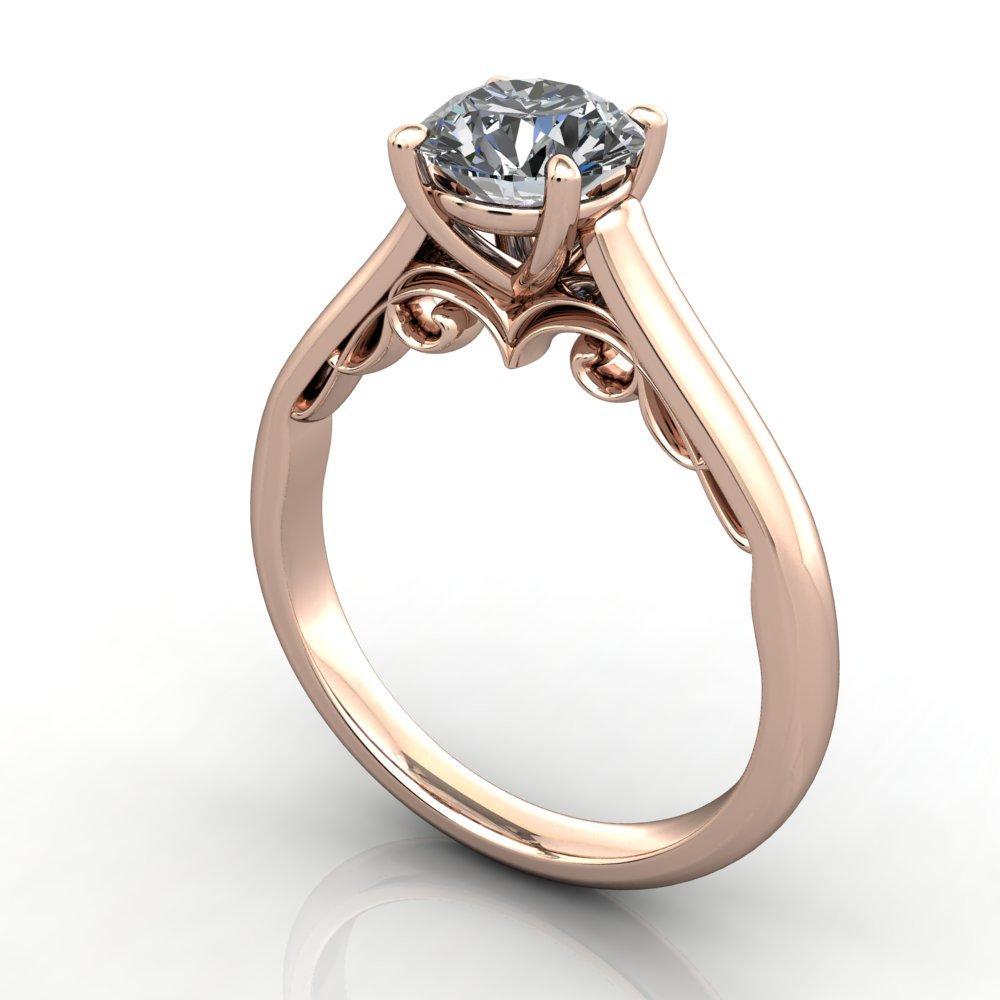 Vienna Solitaire Engagement Ring setting only Soha Diamond Co