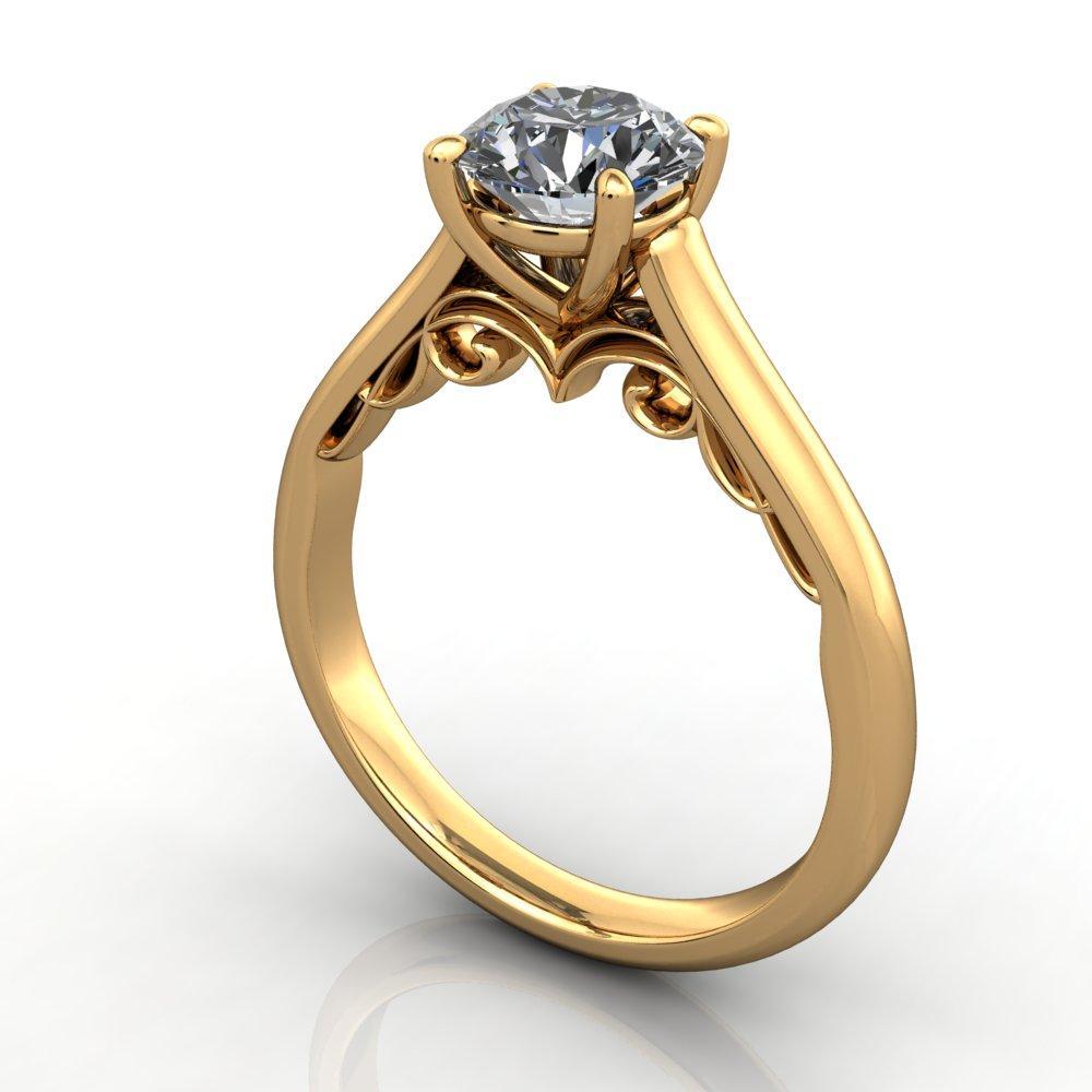 vintage inspired engagement ring soha diamond co.