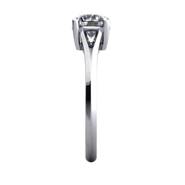 split shank knife edge engagement ring side view