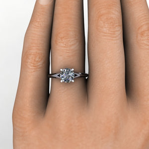 split shank engagement ring top down view
