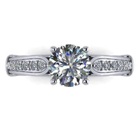 Elizabeth Solitaire Vintage-Inspired Engagement Ring (setting only ...