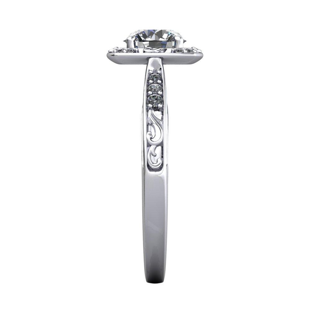 Isabelle Vintage-Inspired Halo Engagement Ring (setting only)