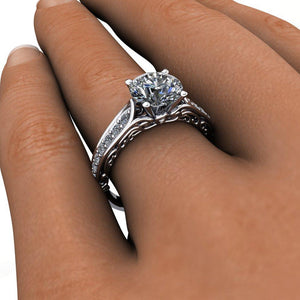 vintage inspired engagement ring soha diamond co.