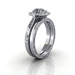 Isabelle Vintage-Inspired Halo Engagement Ring (setting only)