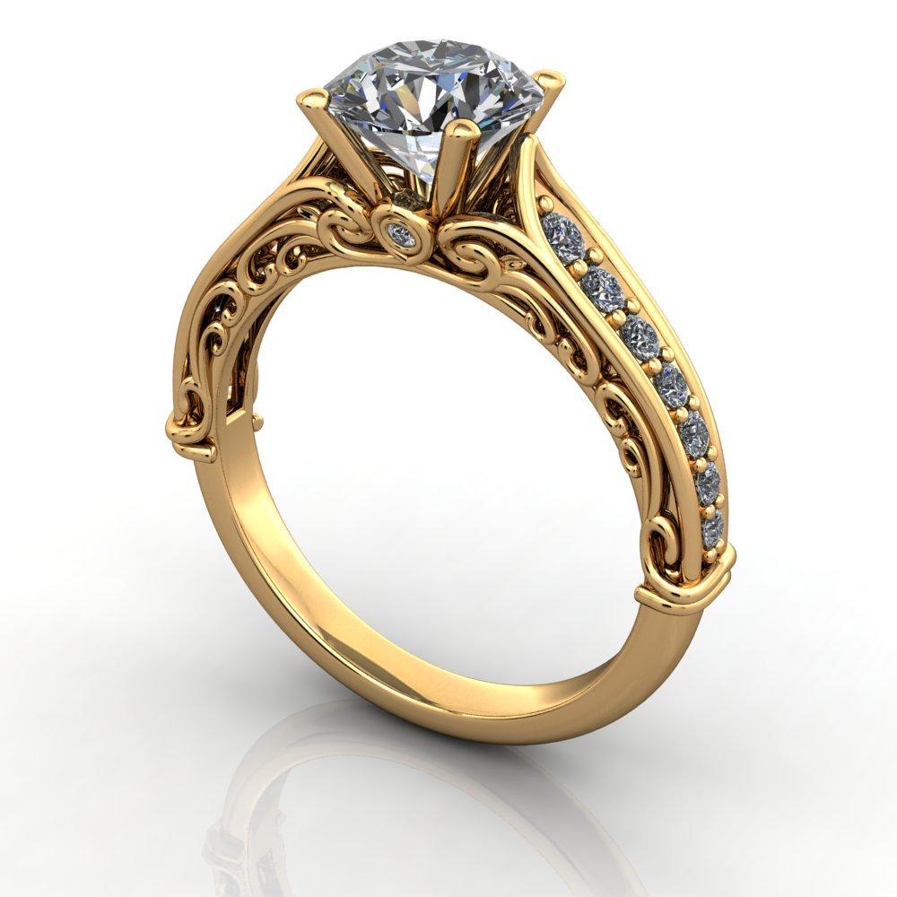 Yellow gold online ring settings