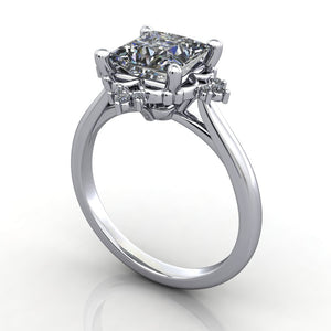 Gemma Halo Vintage Inspired Engagement Ring (setting only)