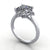 Gemma Halo Vintage Inspired Engagement Ring (setting only)