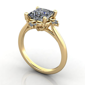Gemma Halo Vintage Inspired Engagement Ring (setting only)