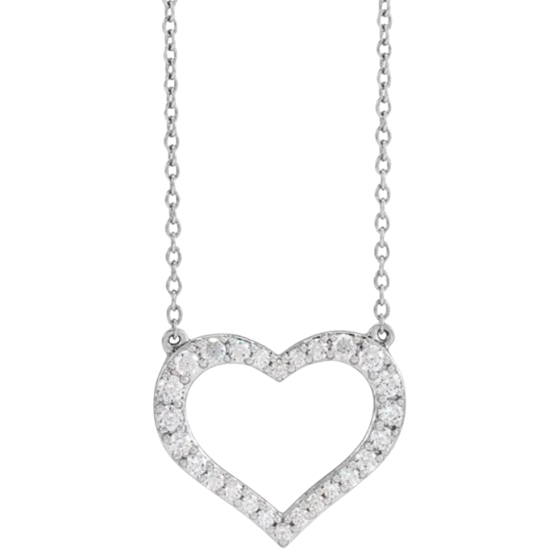 Heart Cut Diamond Solitaire Pendant | Ouros Jewels
