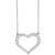Lab-grown diamond heart shaped necklace white gold