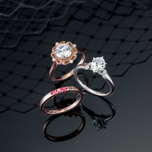 victorian art deco inspired halo engagement ring